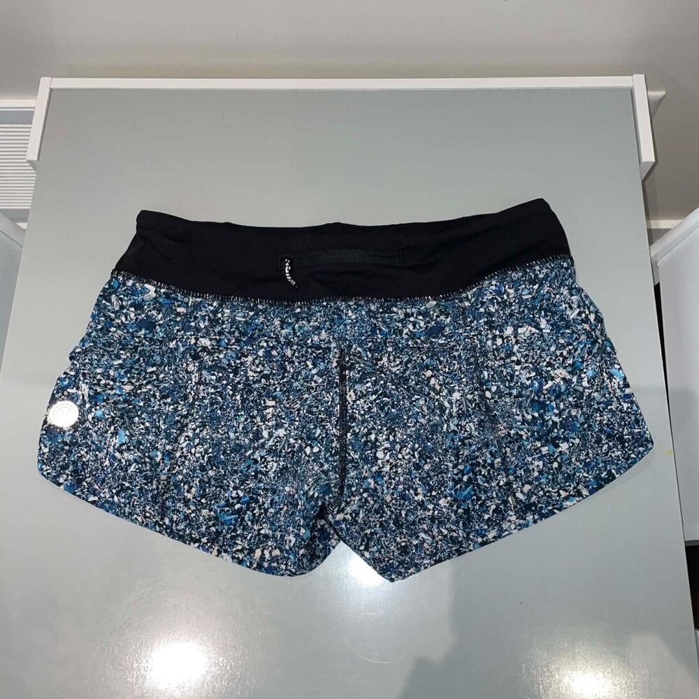 Lululemon Seawheeze 2017 Speed Short – VEUC Size 8 Tofino Shells Multi Black - Picture 4 of 7